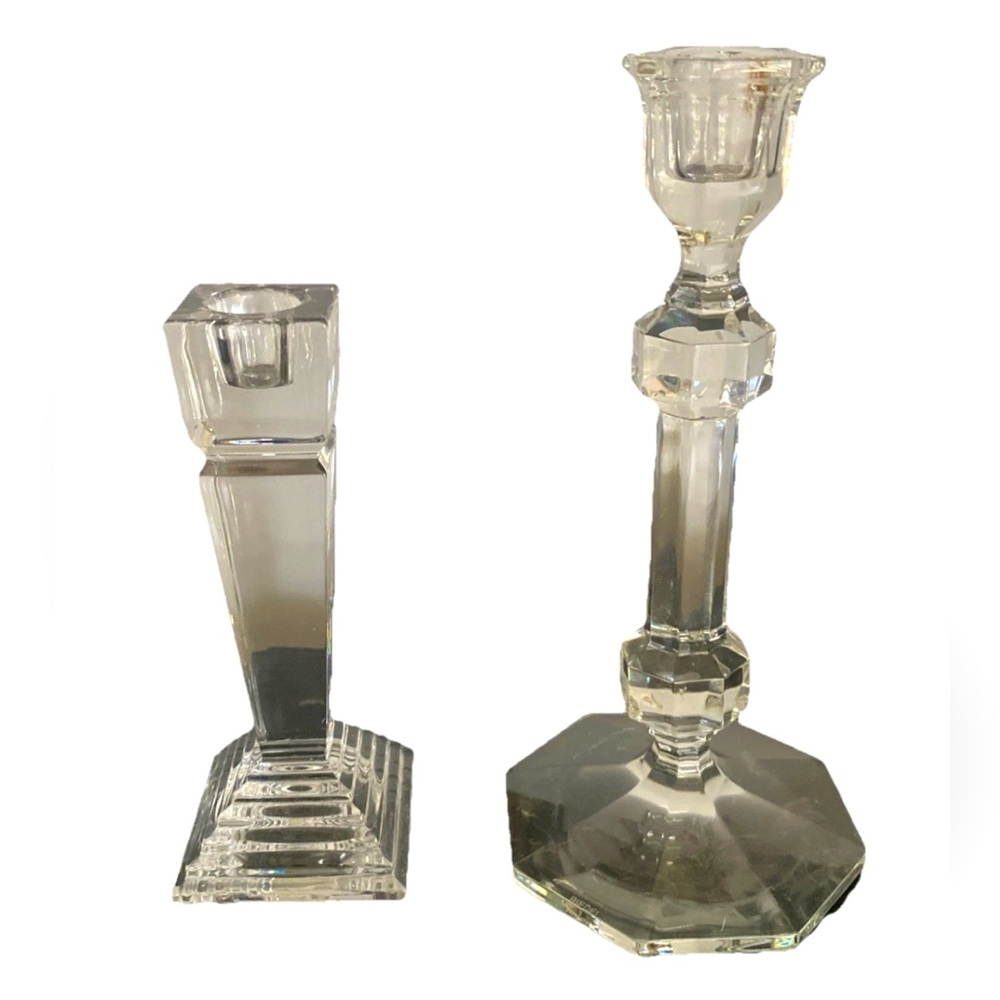 Assorted Crystal Candlesticks, By Lenox and Reidel